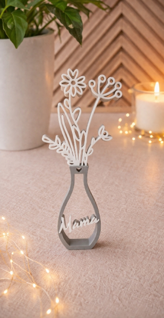 - Blume Mama - grau
