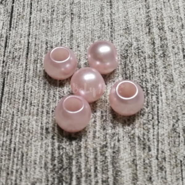 Großloch Acryl Perlen - rosa -